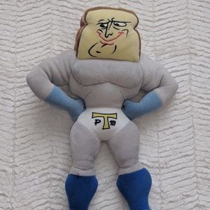 Powdered Toast Man Nickelodeon Ren & Stimpy Plush Vintage Rare Stuffed Animal